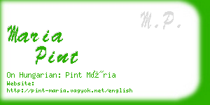 maria pint business card